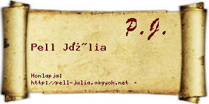 Pell Júlia névjegykártya