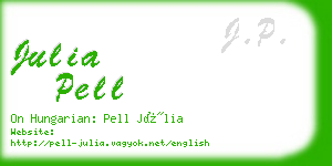 julia pell business card